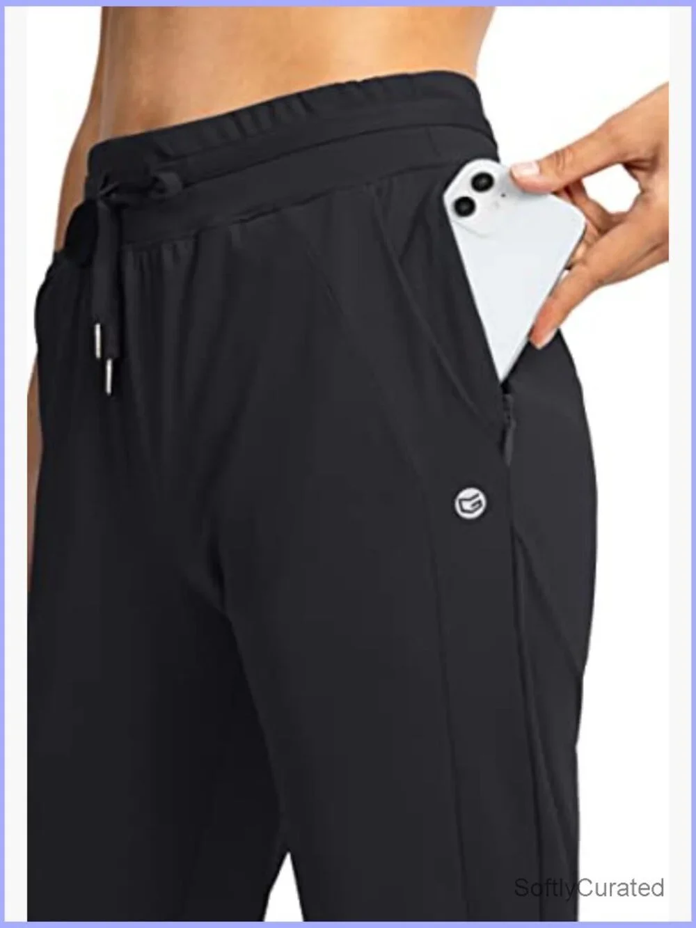 High Waisted Joggers with Zipper Pockets, Tapered Sweatpants for Workout